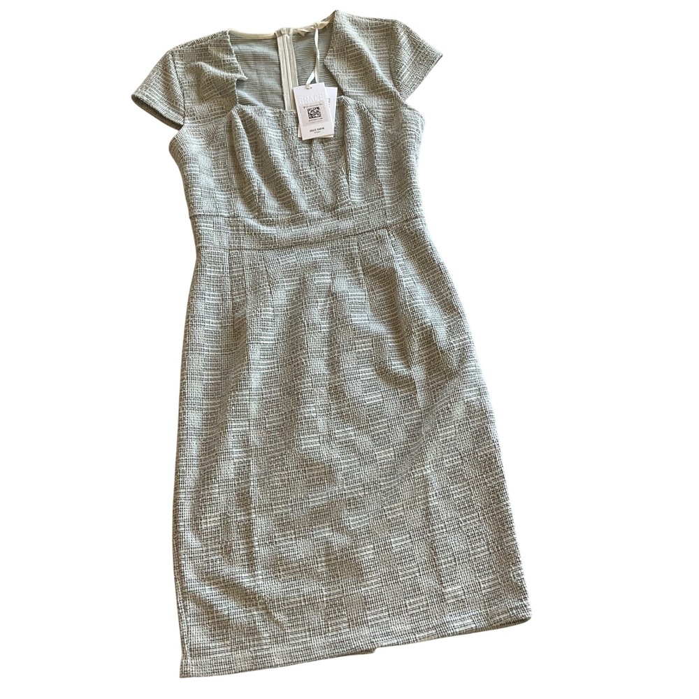 Grace‎ Karin Sheath Dress Womens Small Gray Textured Tweed Cap Sleeve Pencil